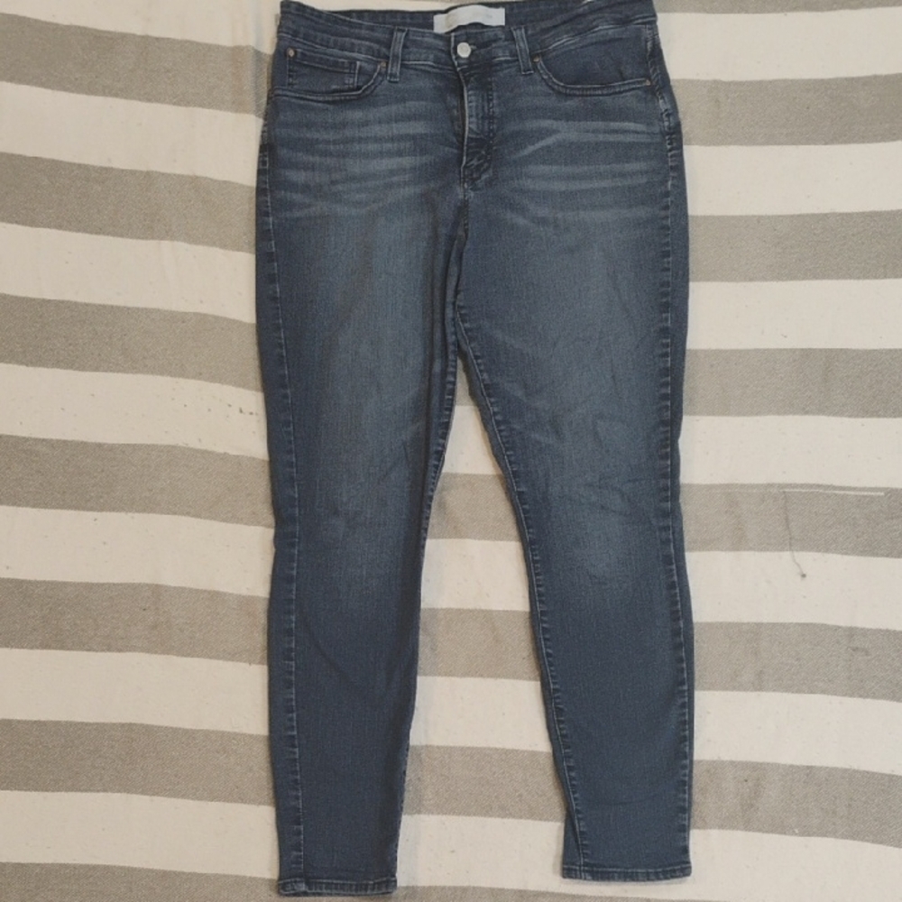 Signature by Levi Strauss Women's Size 14 Medium To Dark Blue Skinny Jeans
